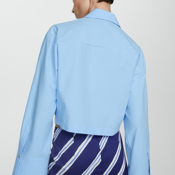 NWT Mango Blue Orchid Shirt - Picture 7 of 9